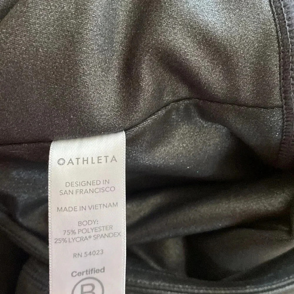 ATHLETA Inclination Moto Tight sz S metallic dark grey excellent pre owned cond - Picture 5 of 8